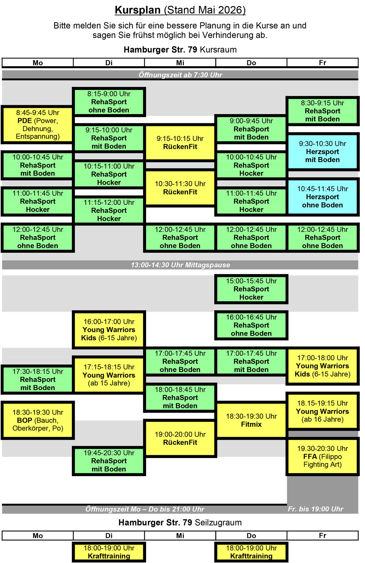 Kursplan ab 2026